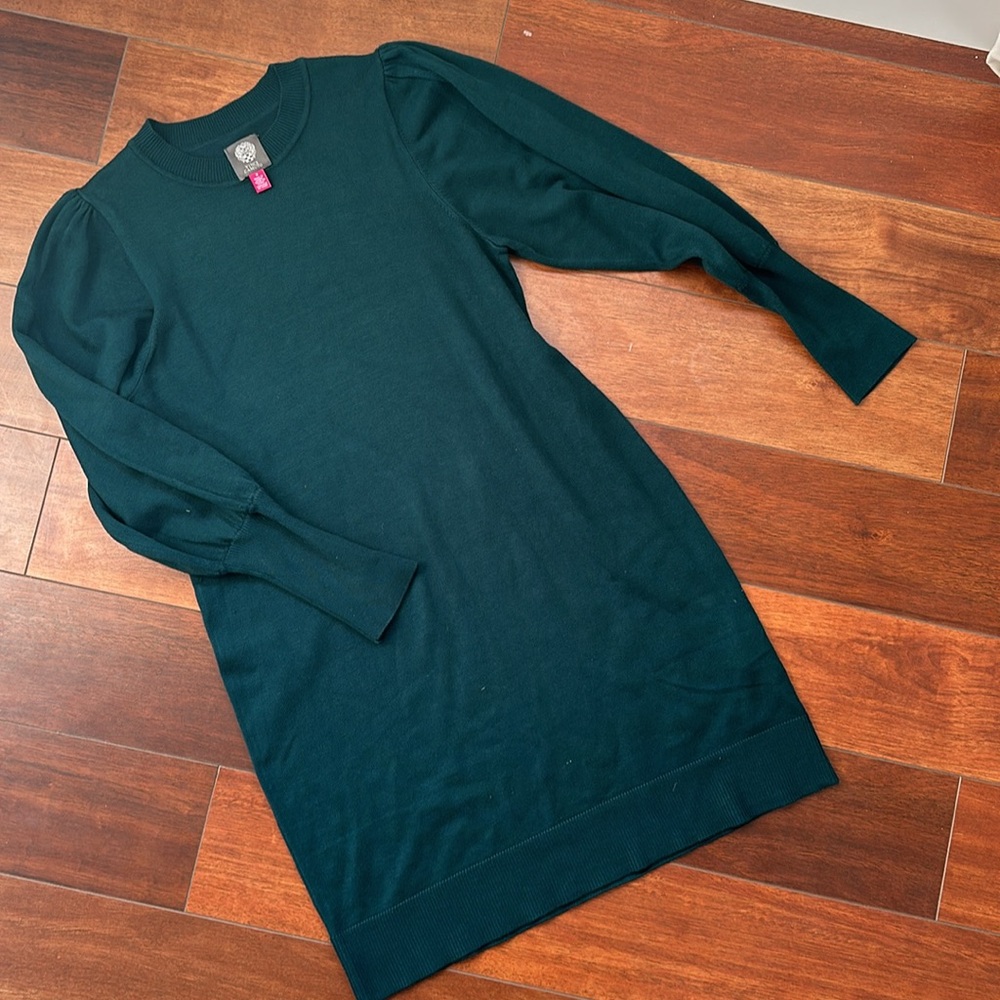 Vince Camuto Long Sleeve Puffed Sleeve Sweater Dress Medium